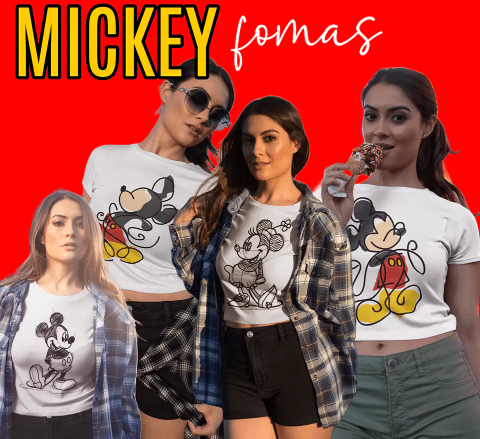 Sublimação - Camisas Mickey Formas 1