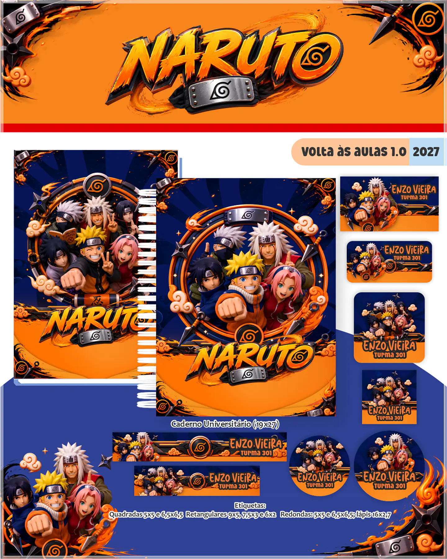 Encadernação - Coleção Escolar 1.0 Naruto 1