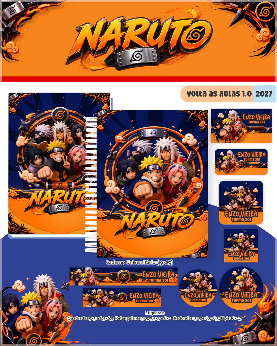 Encadernação - Coleção Escolar 1.0 Naruto 1