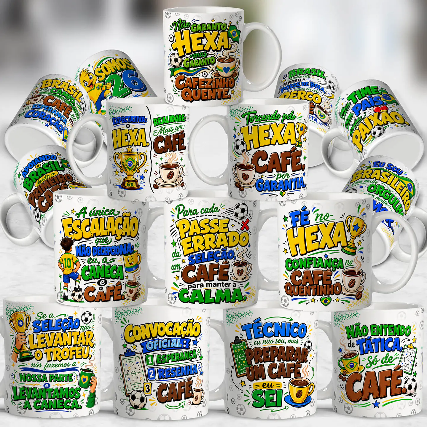 Sublimação - Caneca Rumo ao Hexa 1