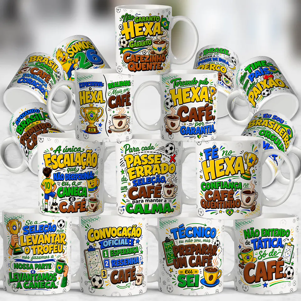 Sublimação - Caneca Rumo ao Hexa 1