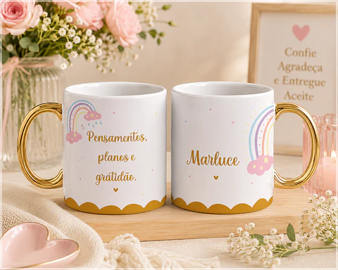 Sublimação - Caneca Pensamentos Positivos