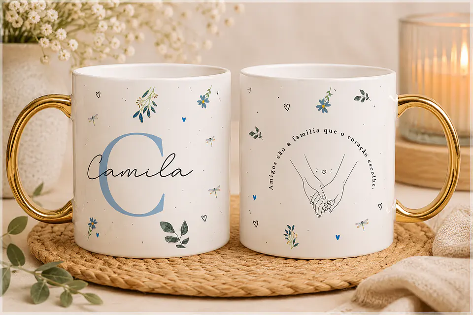 Sublimação - Caneca Floral Amizade 4 1