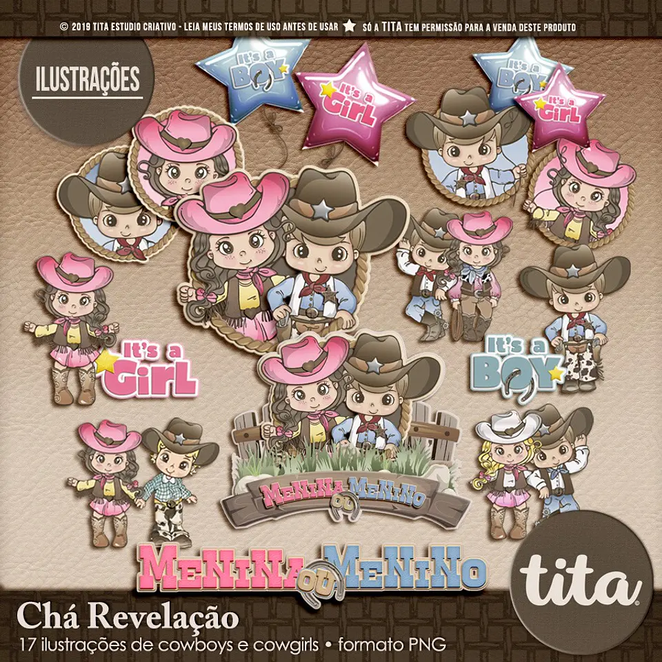 Kit Digital Cha Revelacao 46 1