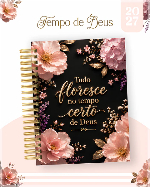 Encadernação - Agenda , Bloquinho , Calendário e Planner Tempo de Deus
