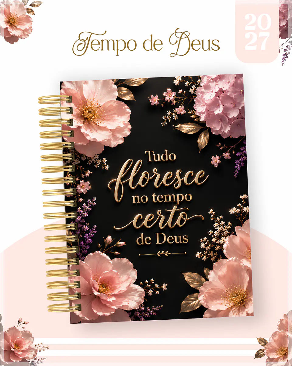 Encadernação - Agenda , Bloquinho , Calendário e Planner Tempo de Deus 1