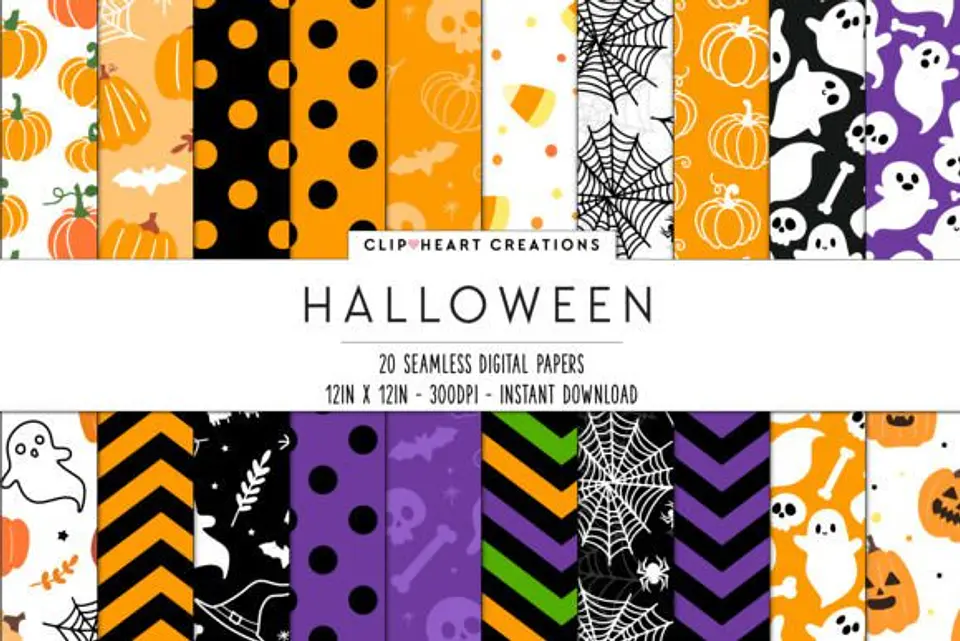 Kit Digital Halloween Digital Papers 2 1