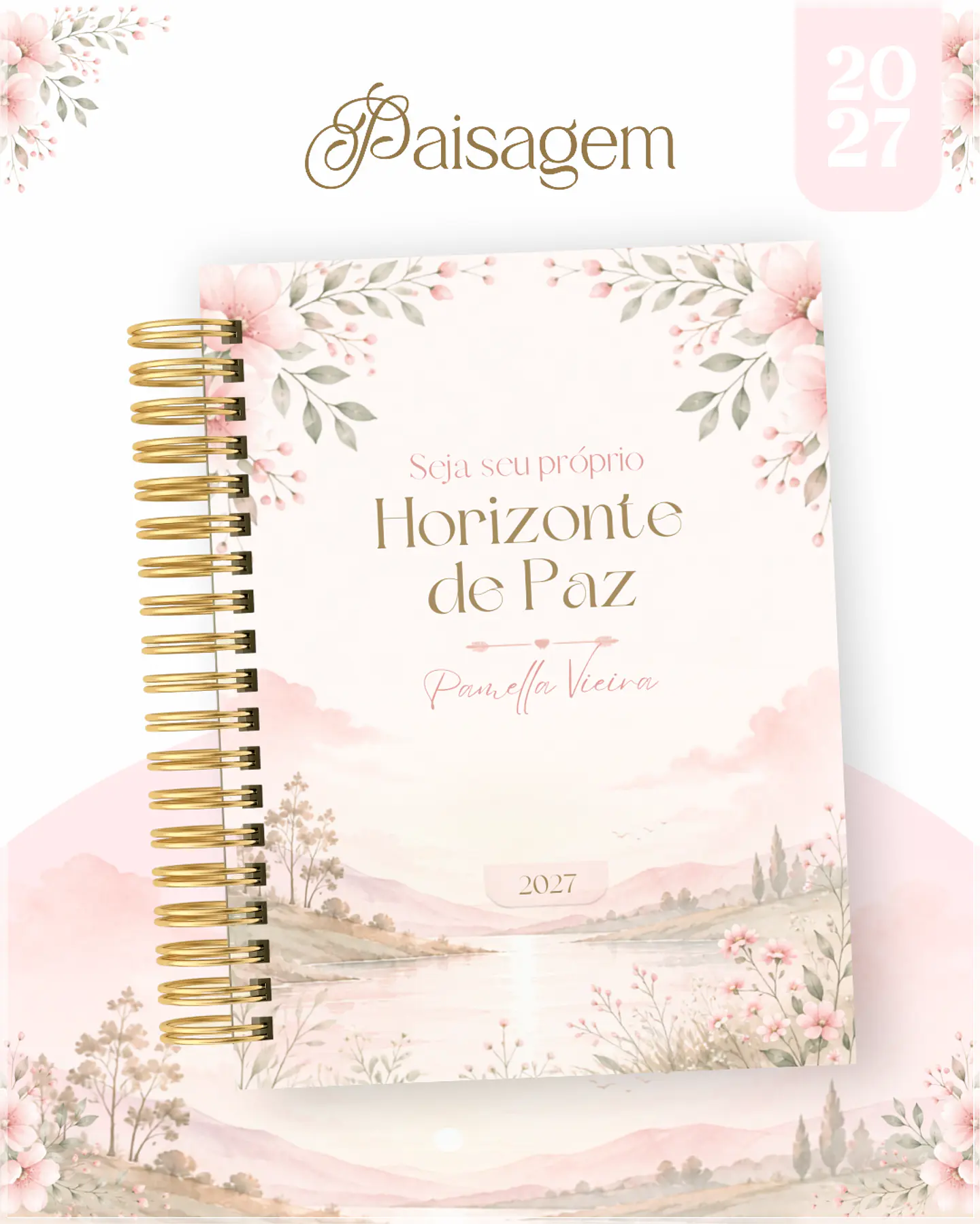 Encadernação - Agenda , Bloquinho , Calendário e Planner Paisagens 1