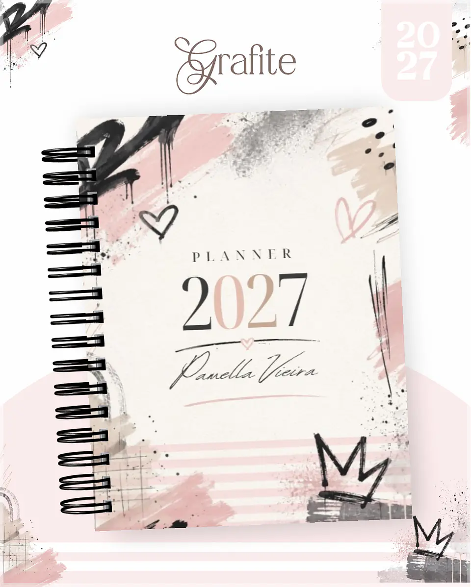 Encadernação - Agenda , Bloquinho , Calendário e Planner Grafite 1