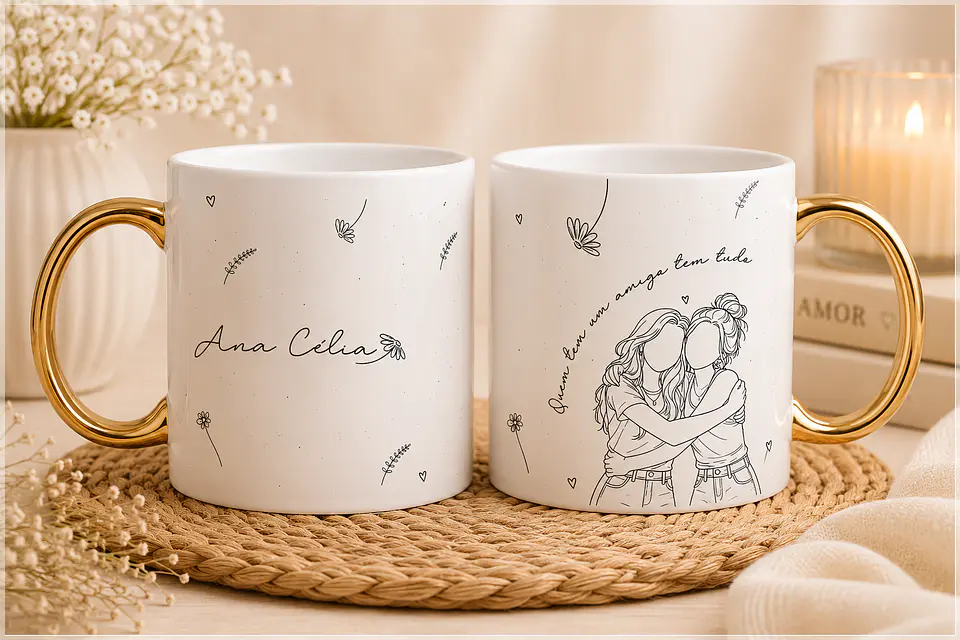 Sublimação - Caneca Amigas Linhas 2 1