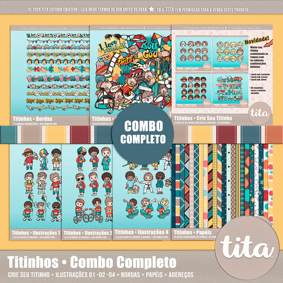 Kit Digital Bonequinhos Titinhos 35 1