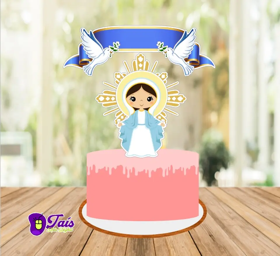 Arquivo de Corte Topo de Bolo Santa Santinhas Nossa Senhora 11 1