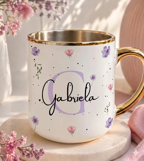 Sublimação Caneca - Alfabeto Lilás 2