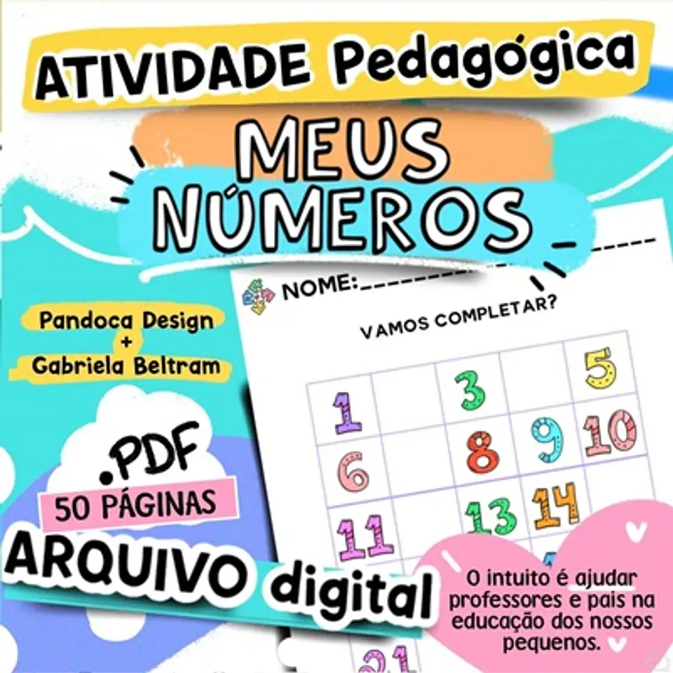 Arquivo de Corte - Atividade Meus Numeros 1