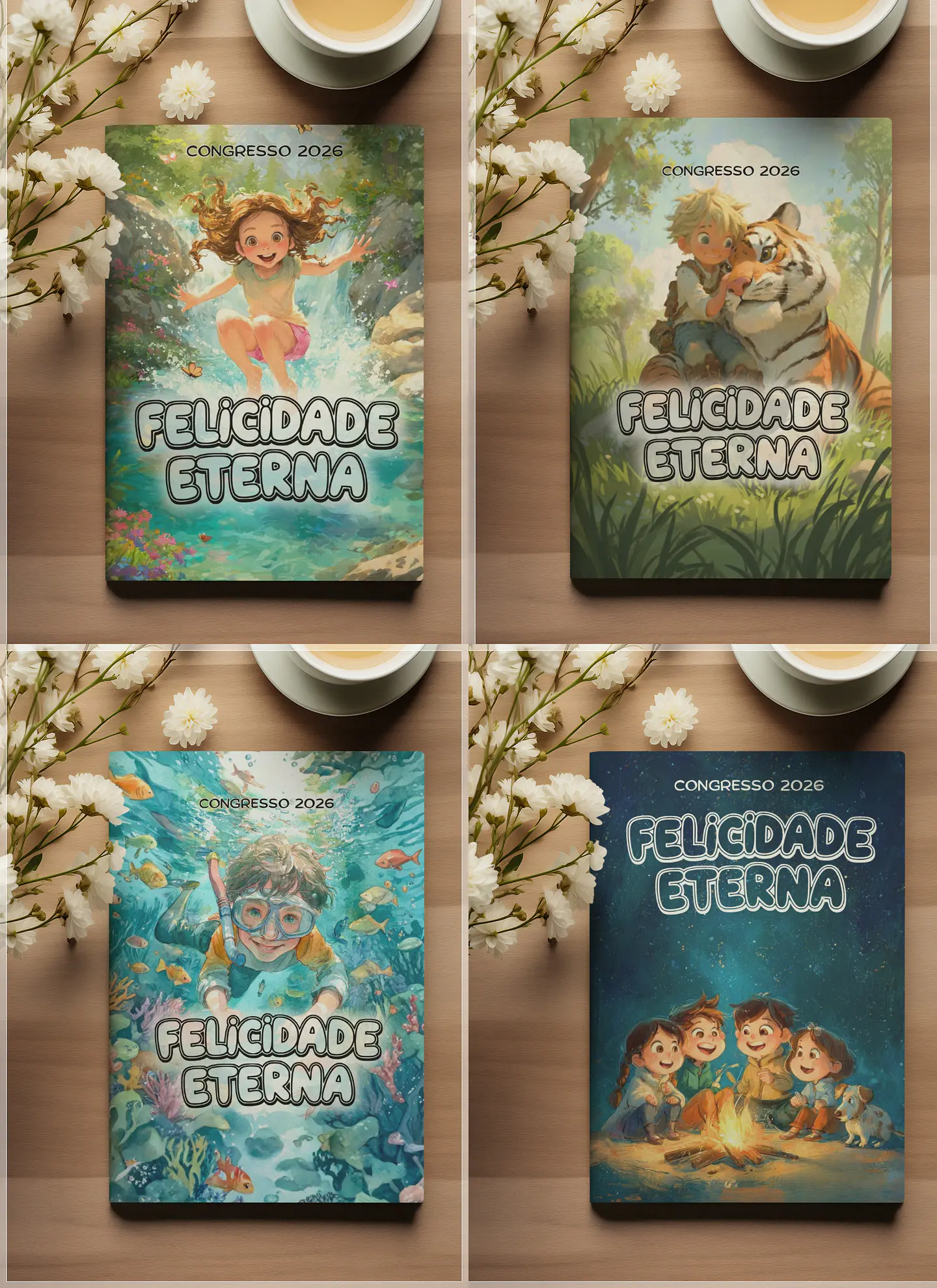 Encadernação - Coleção Congresso Infantil Capas, Miolo , Adesivos e Bottons 1