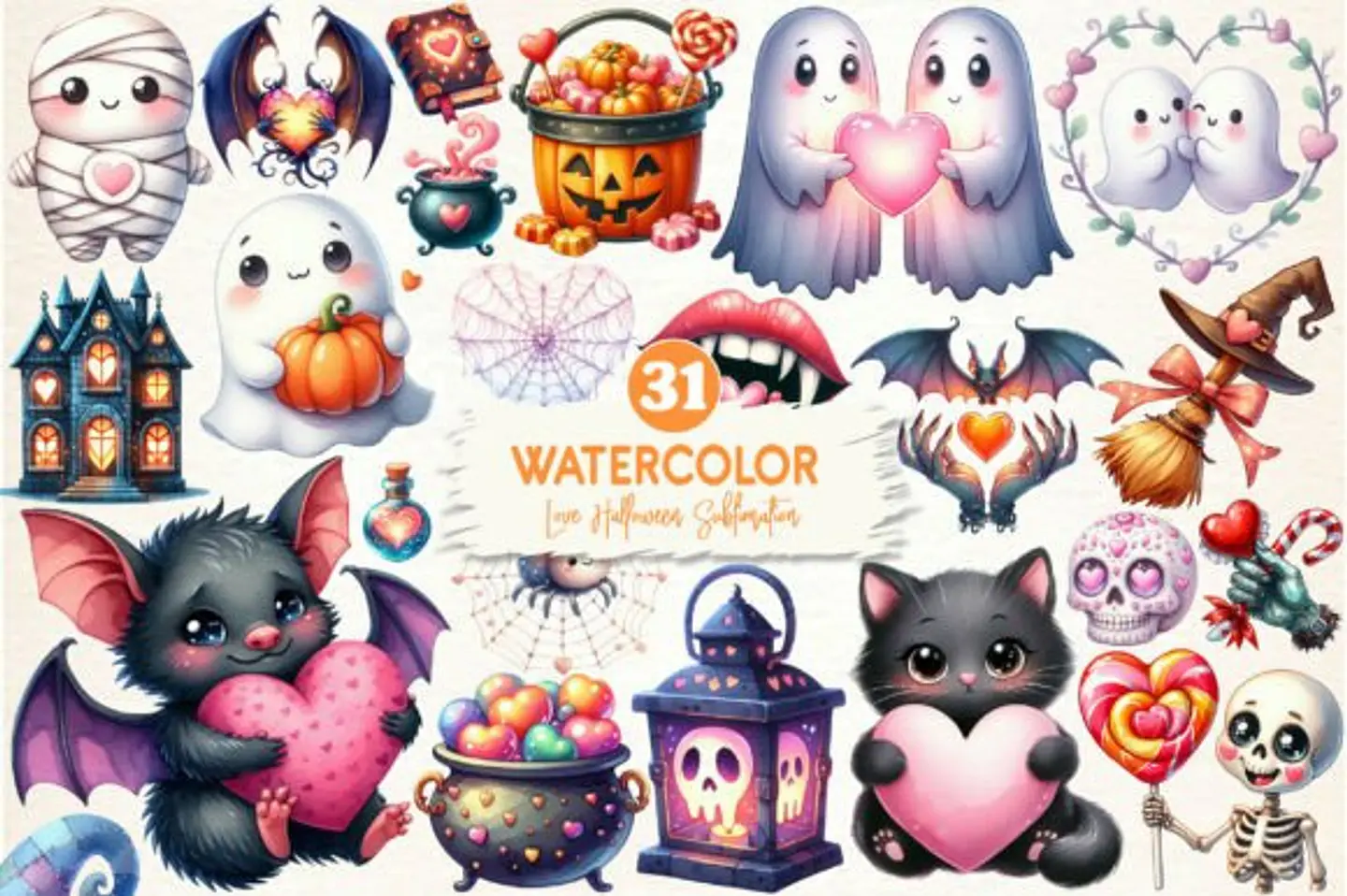 Kit Digital Cute Halloween 1 1
