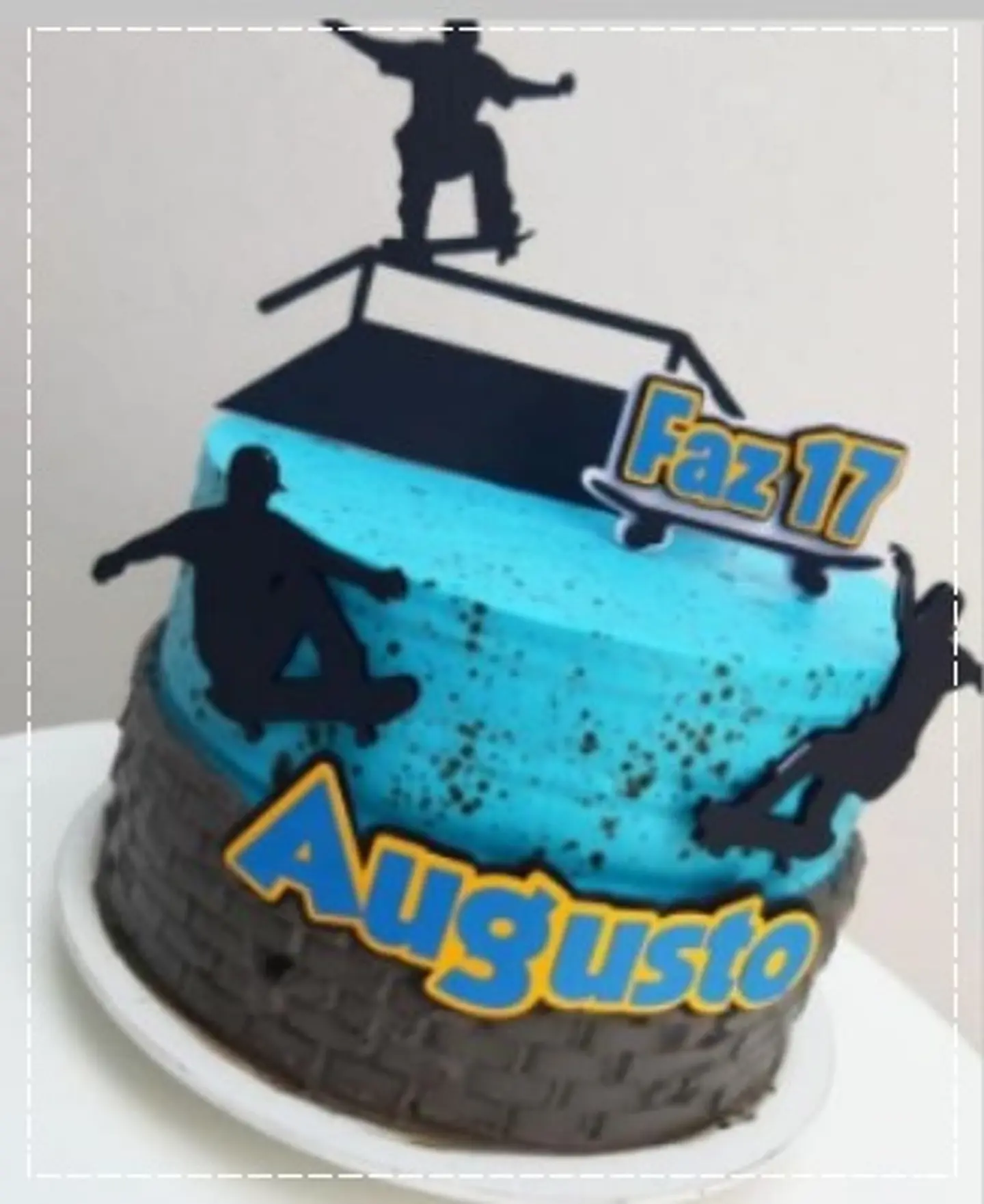 Arquivo de Corte Topo de Bolo Skatista Skate 1 1