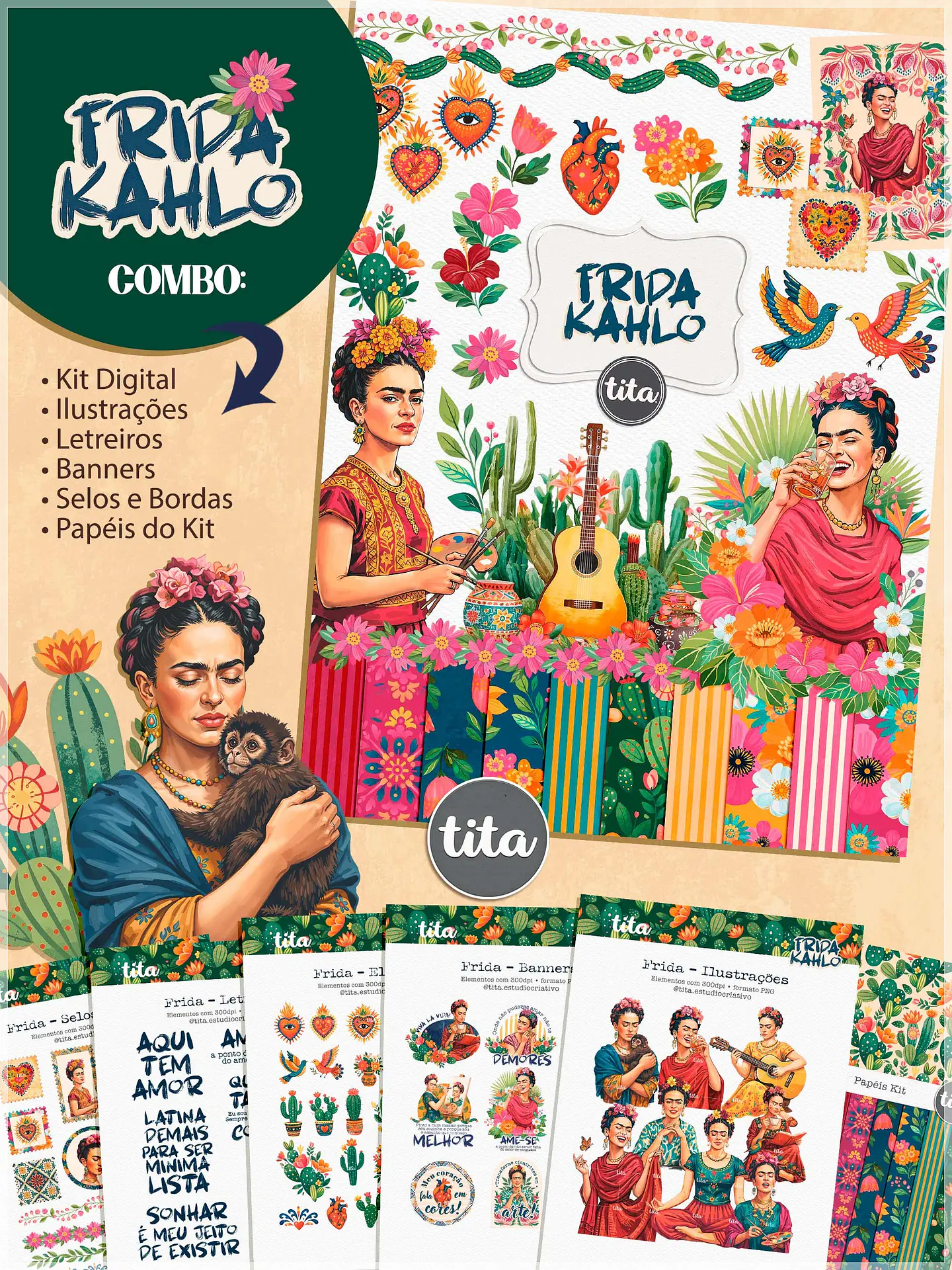 Kit Digital Frida Ilustrações 130 1