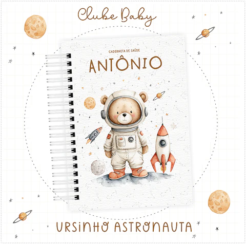 Encadernação - Caderneta Ursinho Astronauta