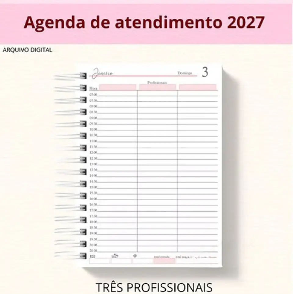 Encadernação - Agenda 3 Profissionais 1