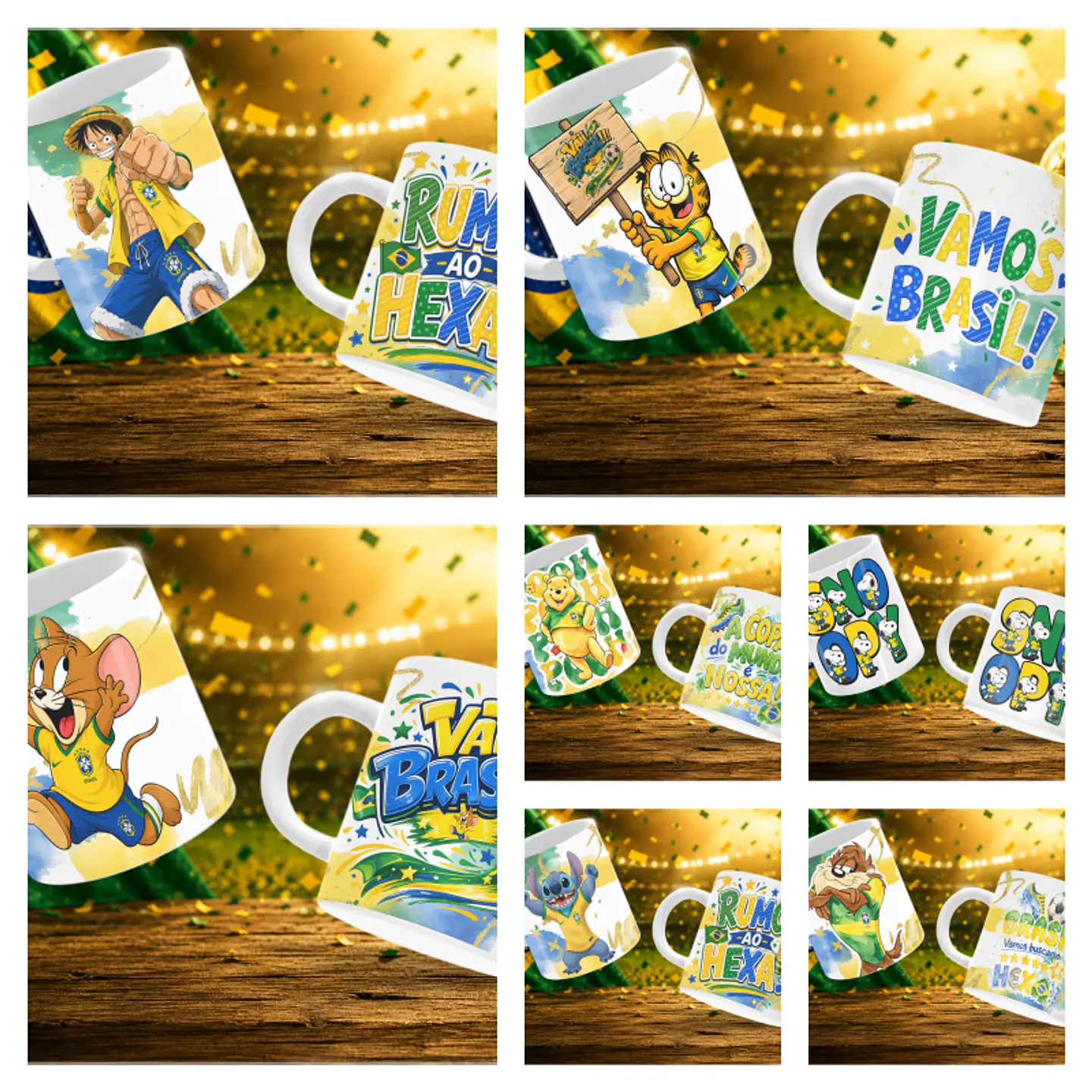 Sublimação - Canecas Personagens Copa 1