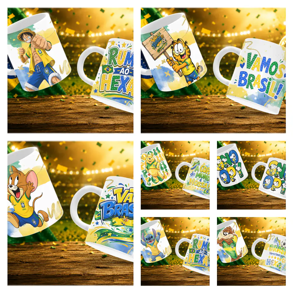 Sublimação - Canecas Personagens Copa 1