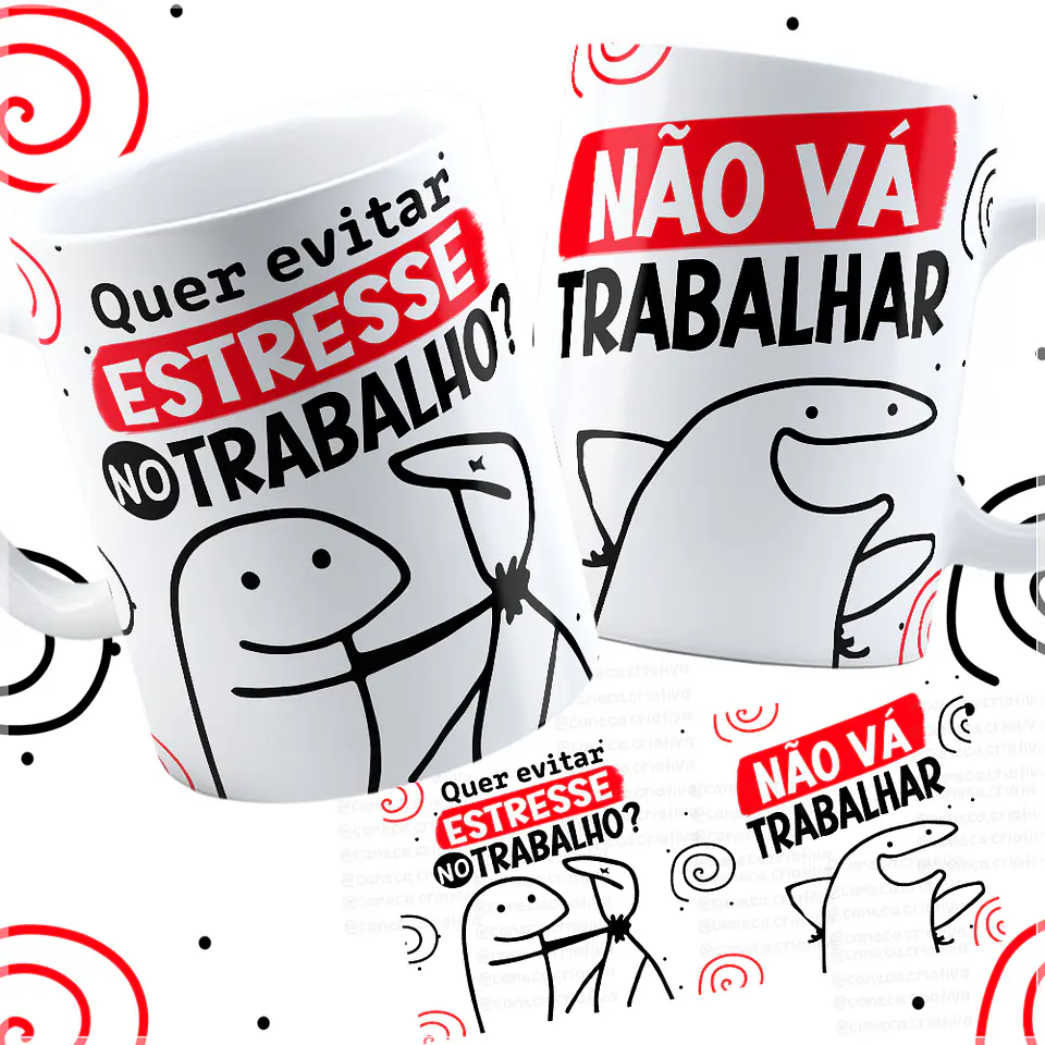 Sublimação - Caneca Como Evitar Estresse no Trabalho 1