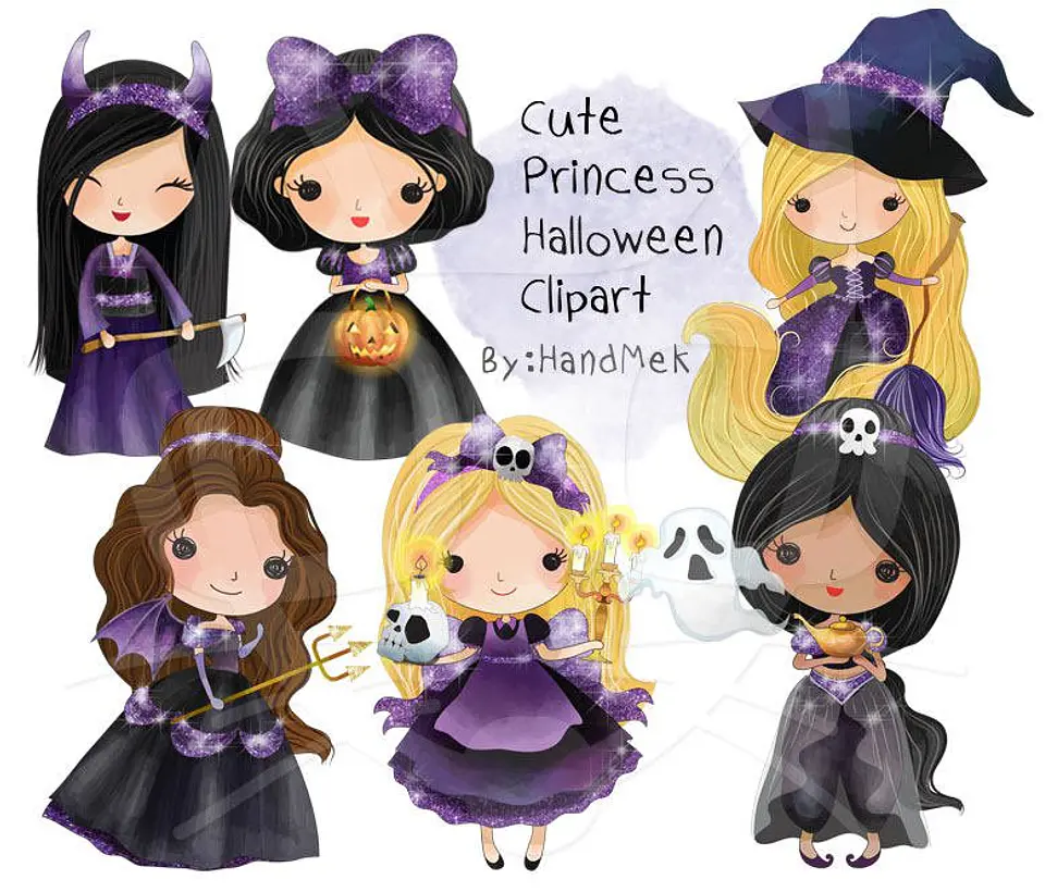 Kit Digital Cute Princess Halloween 7 1