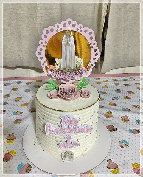 Arquivo de Corte Topo de Bolo Santa Santinhas Nossa Senhora 20