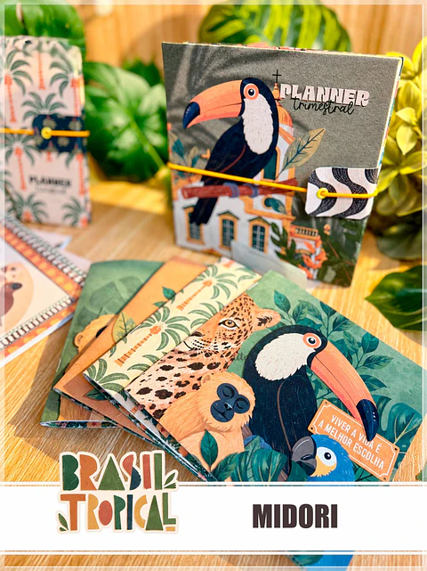 Encadernação - Planner Midori Brasil Tropical