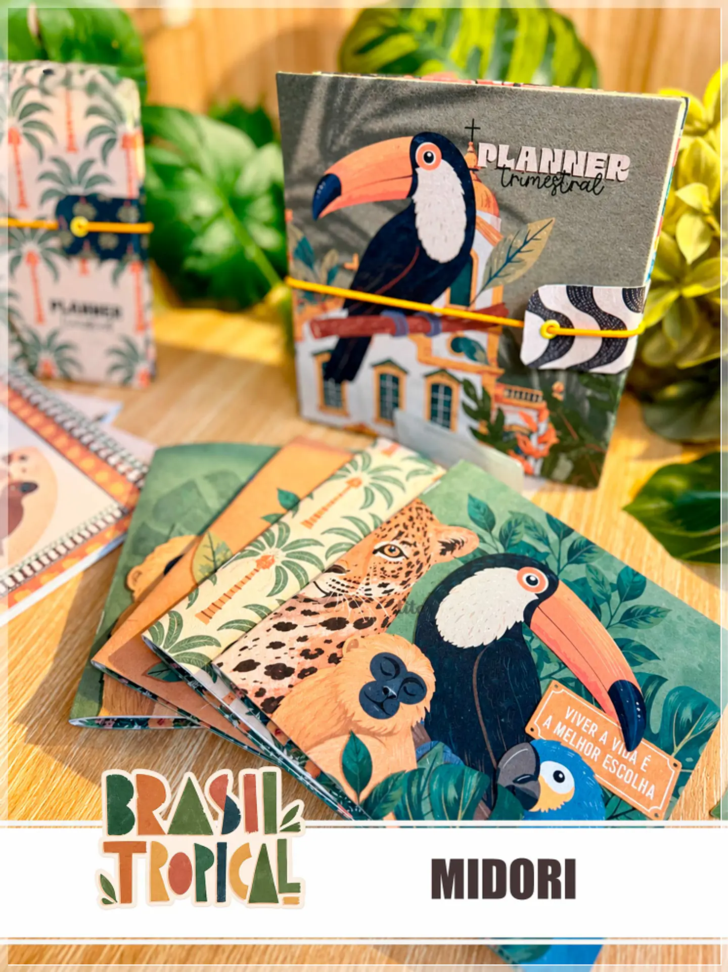 Encadernação - Planner Midori Brasil Tropical 1