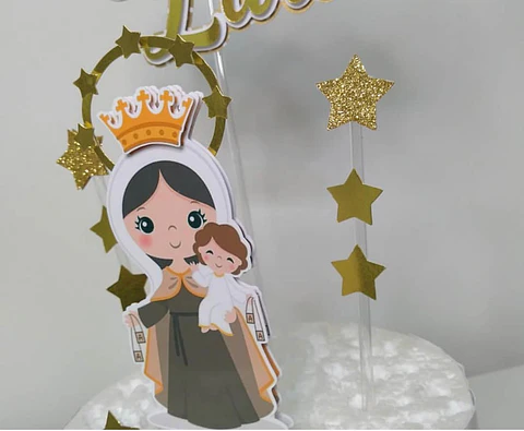 Arquivo de Corte Topo de Bolo Santa Santinhas Nossa Senhora 5