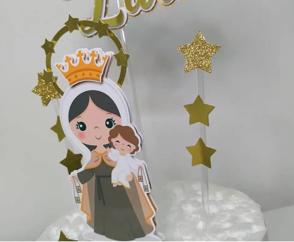Arquivo de Corte Topo de Bolo Santa Santinhas Nossa Senhora 5 1