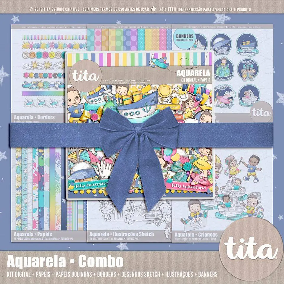 Kit Digital Aquarela • Combo 19 1