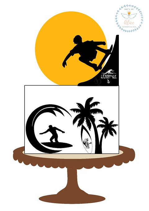 Arquivo de Corte Topo de Bolo Skatista Skate 3