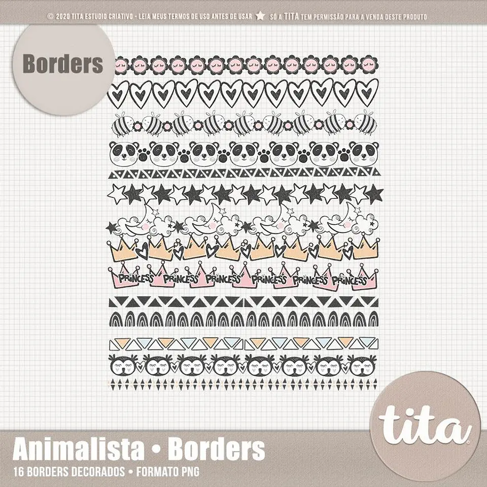 Kit Digital Animalista Bordas 11 1