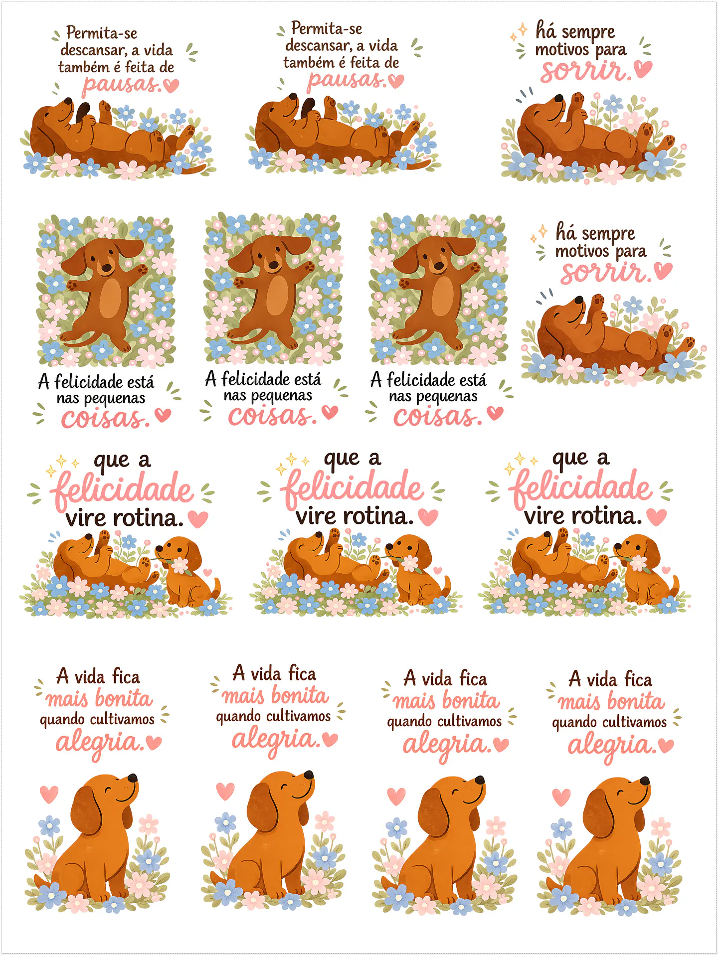 Arte Dtf Uv - Cachorro Frases 1