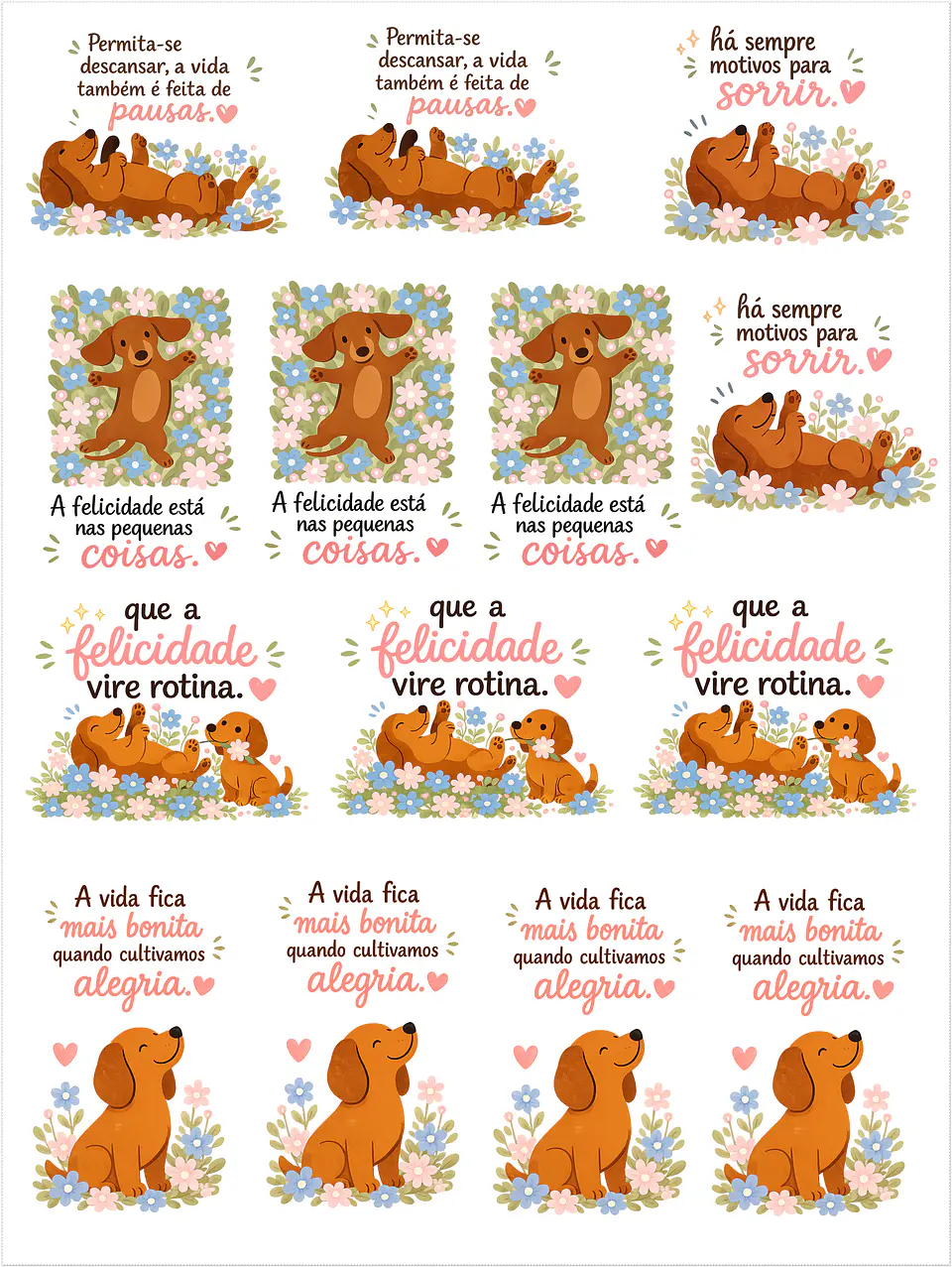 Arte Dtf Uv - Cachorro Frases 1