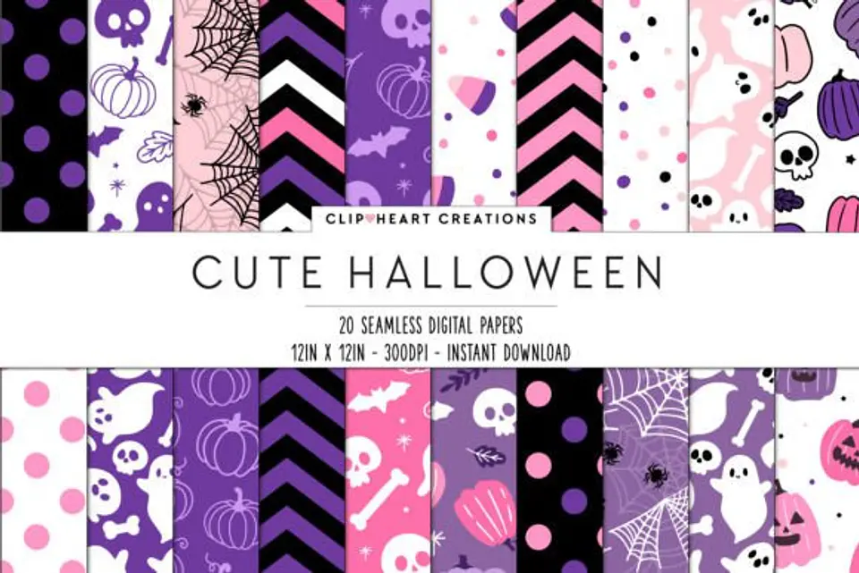 Kit Digital Cute Halloween Papel Digital 1 1