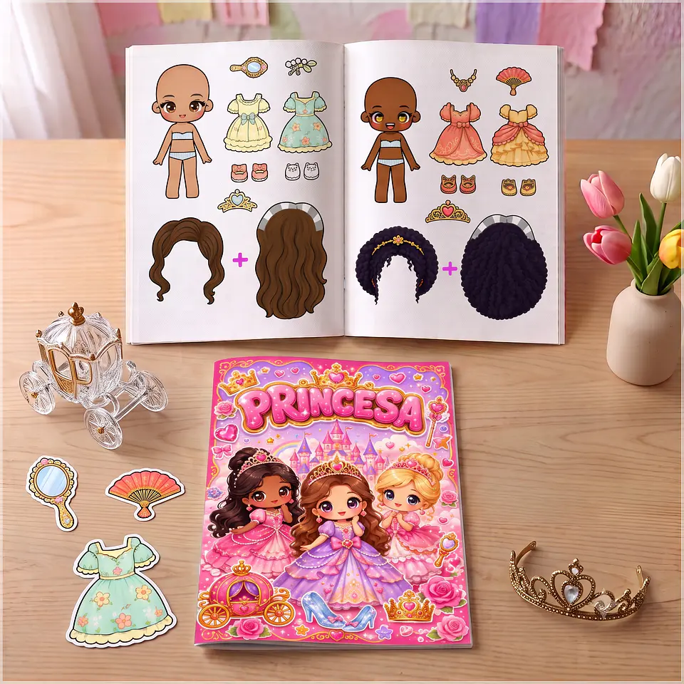 Encadernação - Livro Interativo Princesa 1