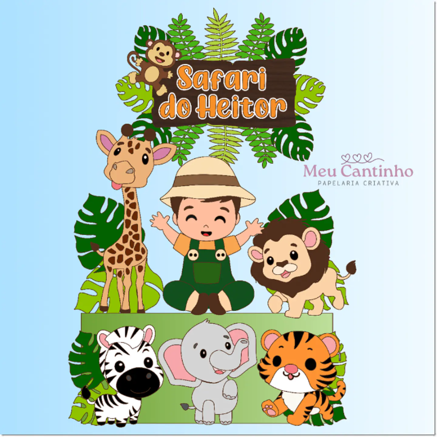 Arquivo de Corte Topo de Bolo Safari 13 1