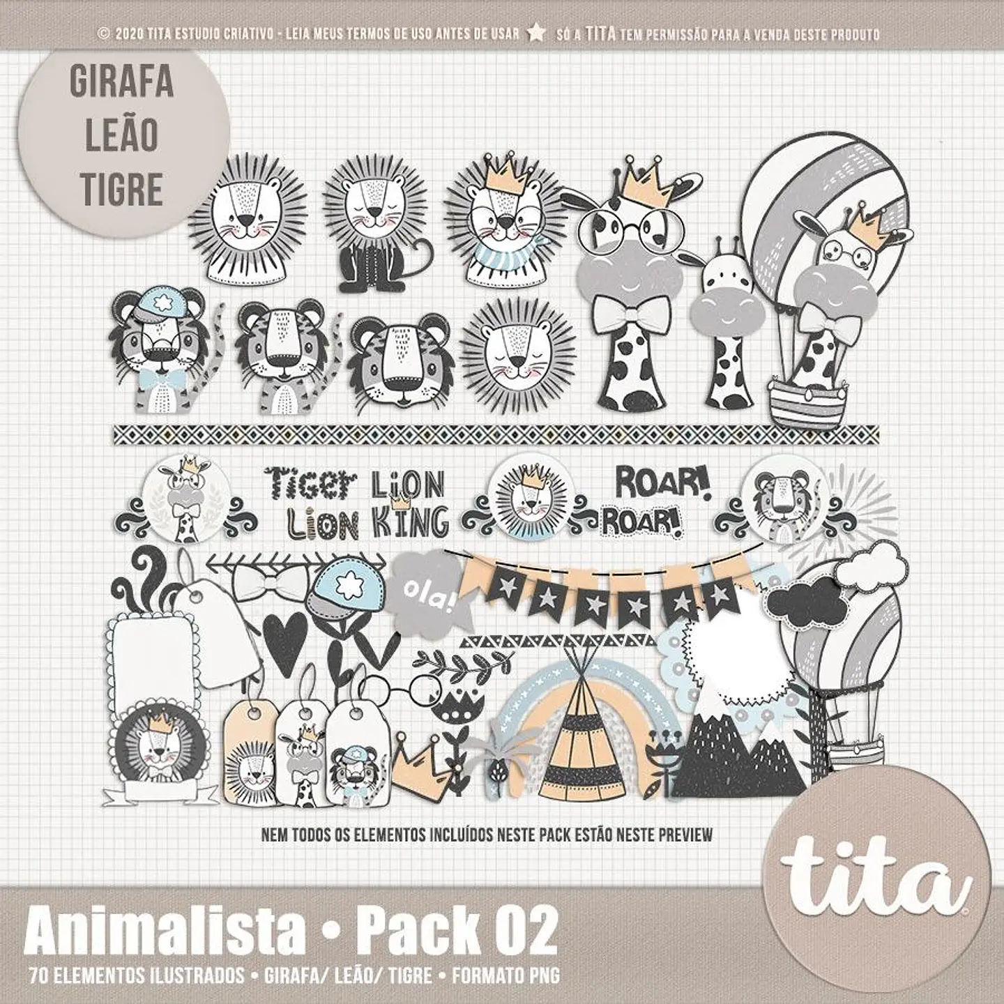 Kit Digital Animalista Kit Animal 14 1