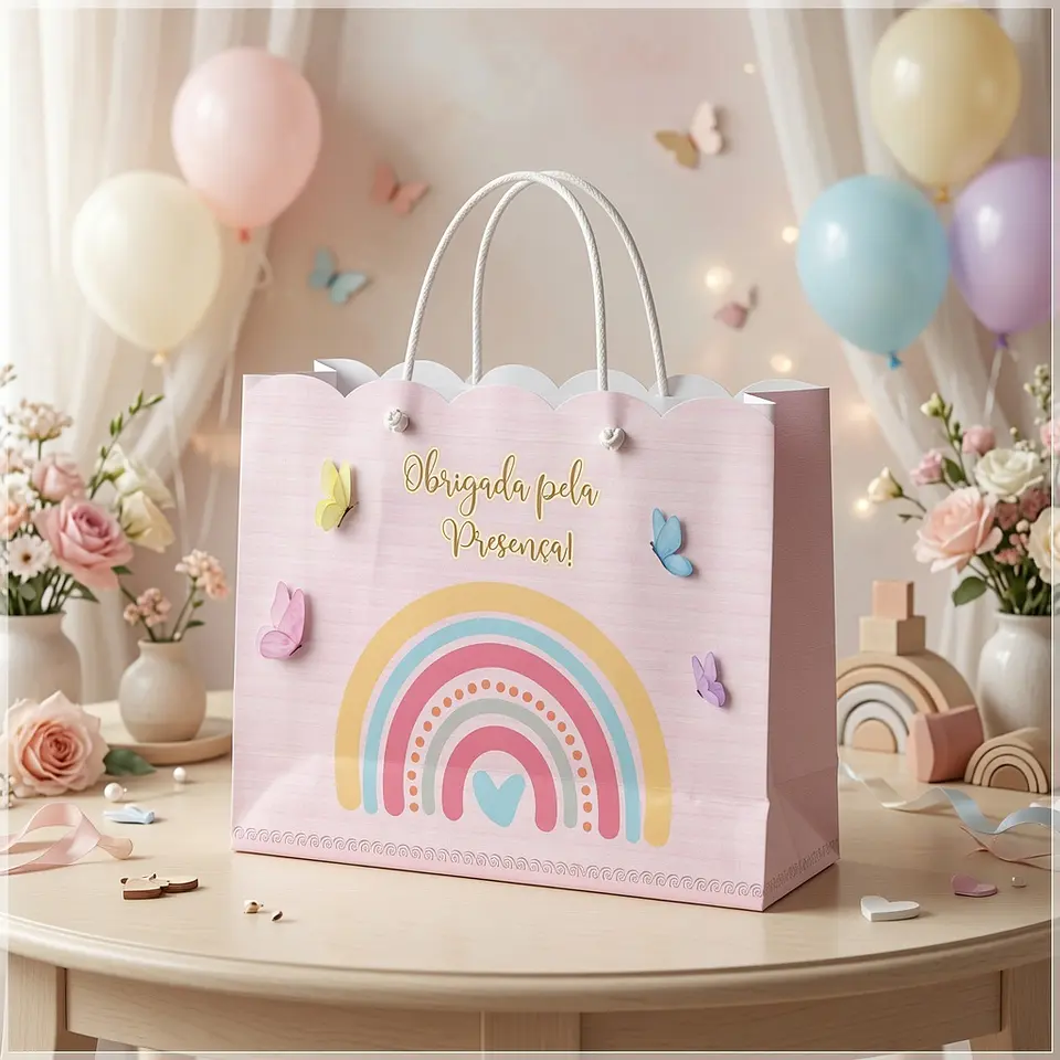 Arquivo de Corte Sacolinha Arco Iris Boho 15 1