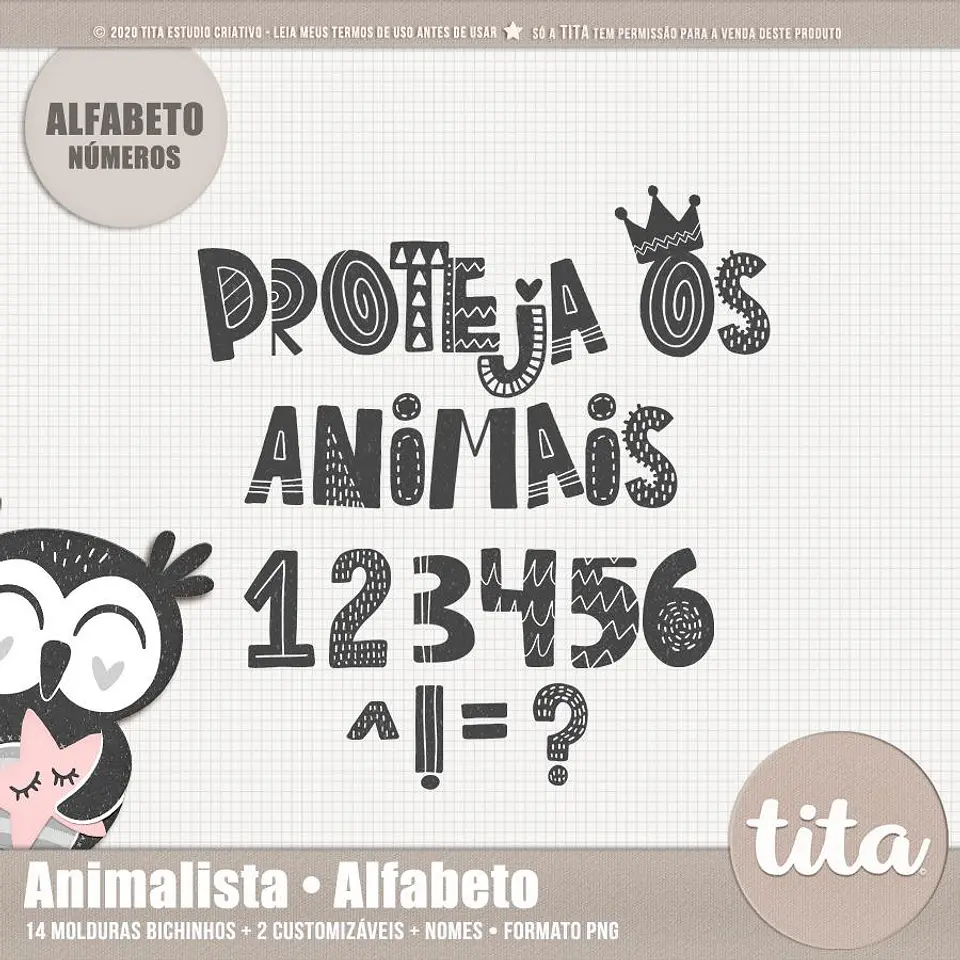 Kit Digital Animalista Alfabeto Animais 10 1