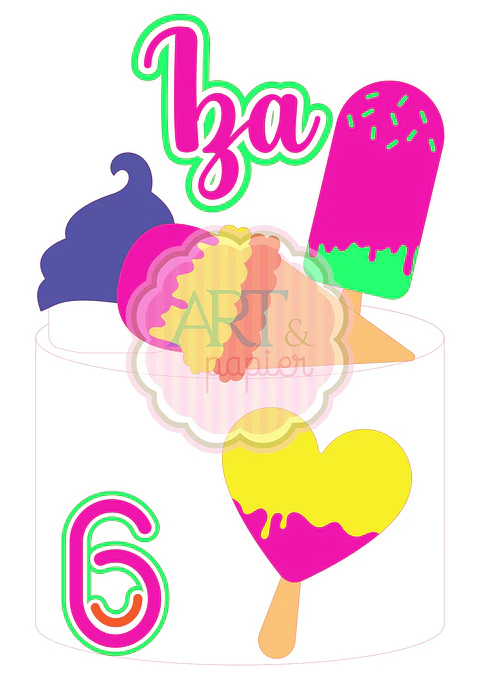 Arquivo de Corte Topo de Bolo Sorveteria Sorveteria 10
