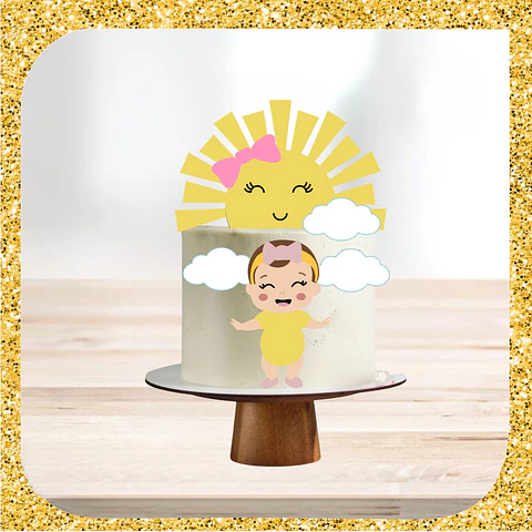 Arquivo de Corte Topo de Bolo Solzinho Sunshine Raio de Sol 10