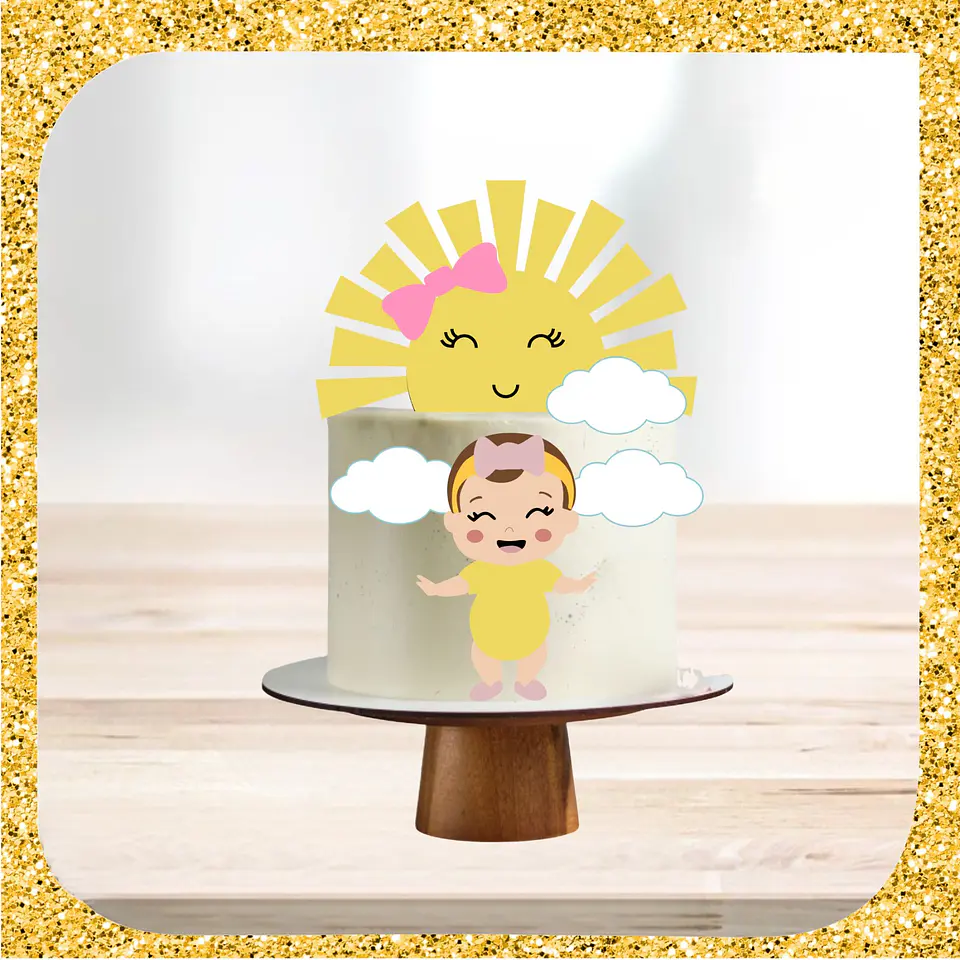 Arquivo de Corte Topo de Bolo Solzinho Sunshine Raio de Sol 10 1
