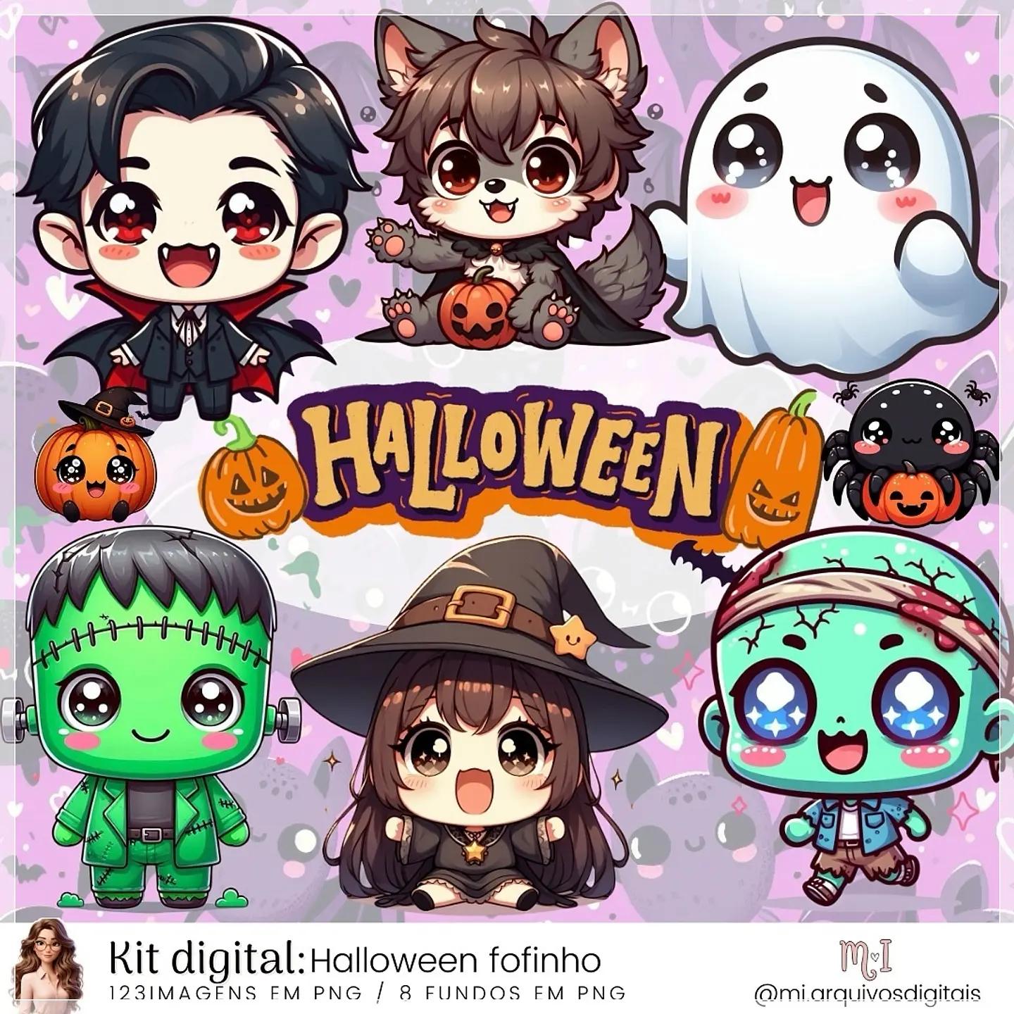 Kit Digital Halloween Fofinho 7 1