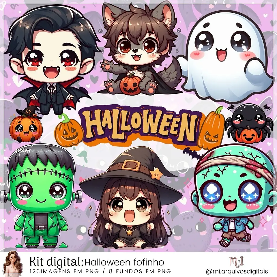 Kit Digital Halloween Fofinho 7 1