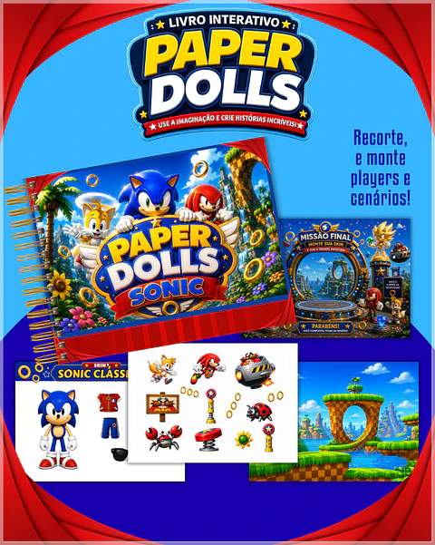 Encadernação - Paper Dolls Sonic
